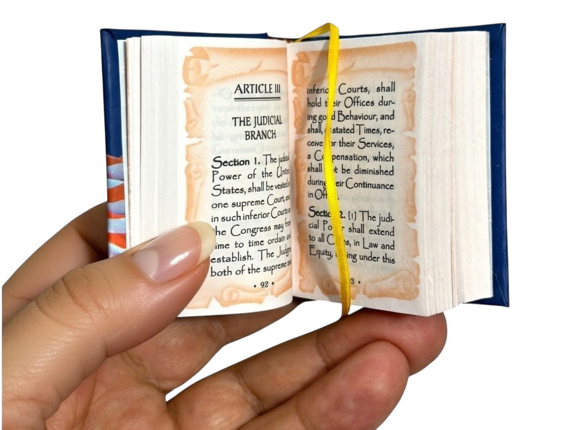 The Constitution of the United States mini book 2.50&Prime; H in English and Spanish