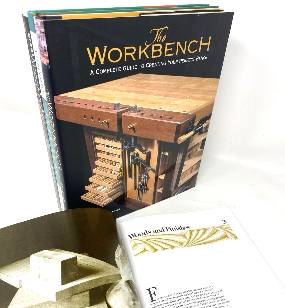 WOODWORKING BOOK LOT Workbench Set Up, Workshop Ideas, Carving – Free Shipping