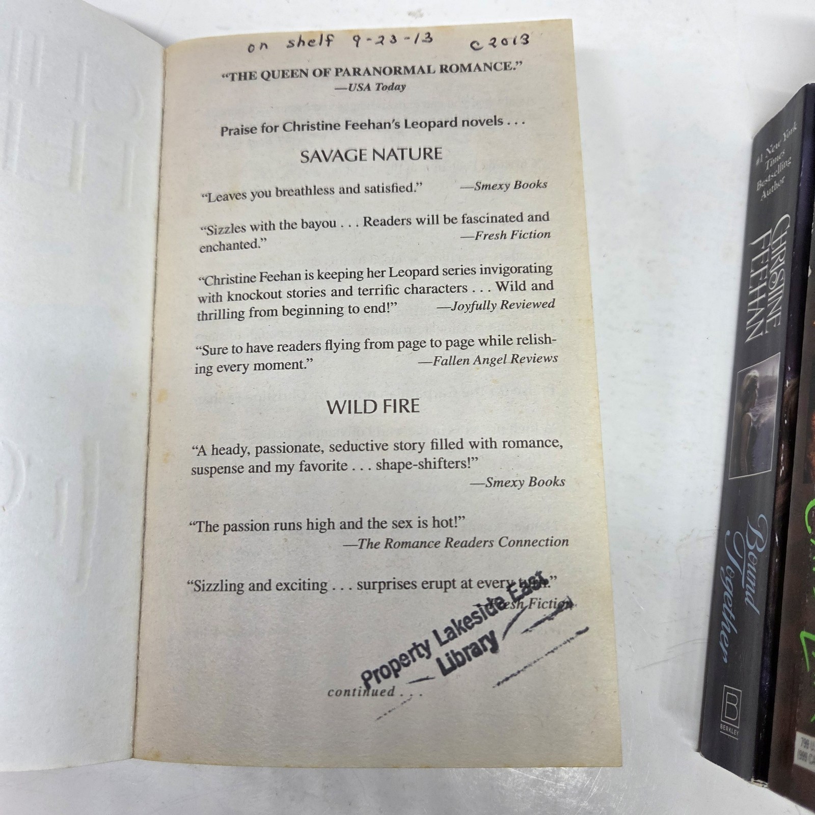 Christine Feehan Cat&rsquo;s Lair Bound Together Leopard&rsquo;s Prey 3 MM Paperbacks 1st Ed