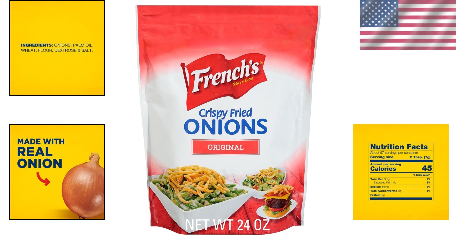 French&rsquo;s Crispy Onions – 24 oz Bag for Green Bean Casseroles^-