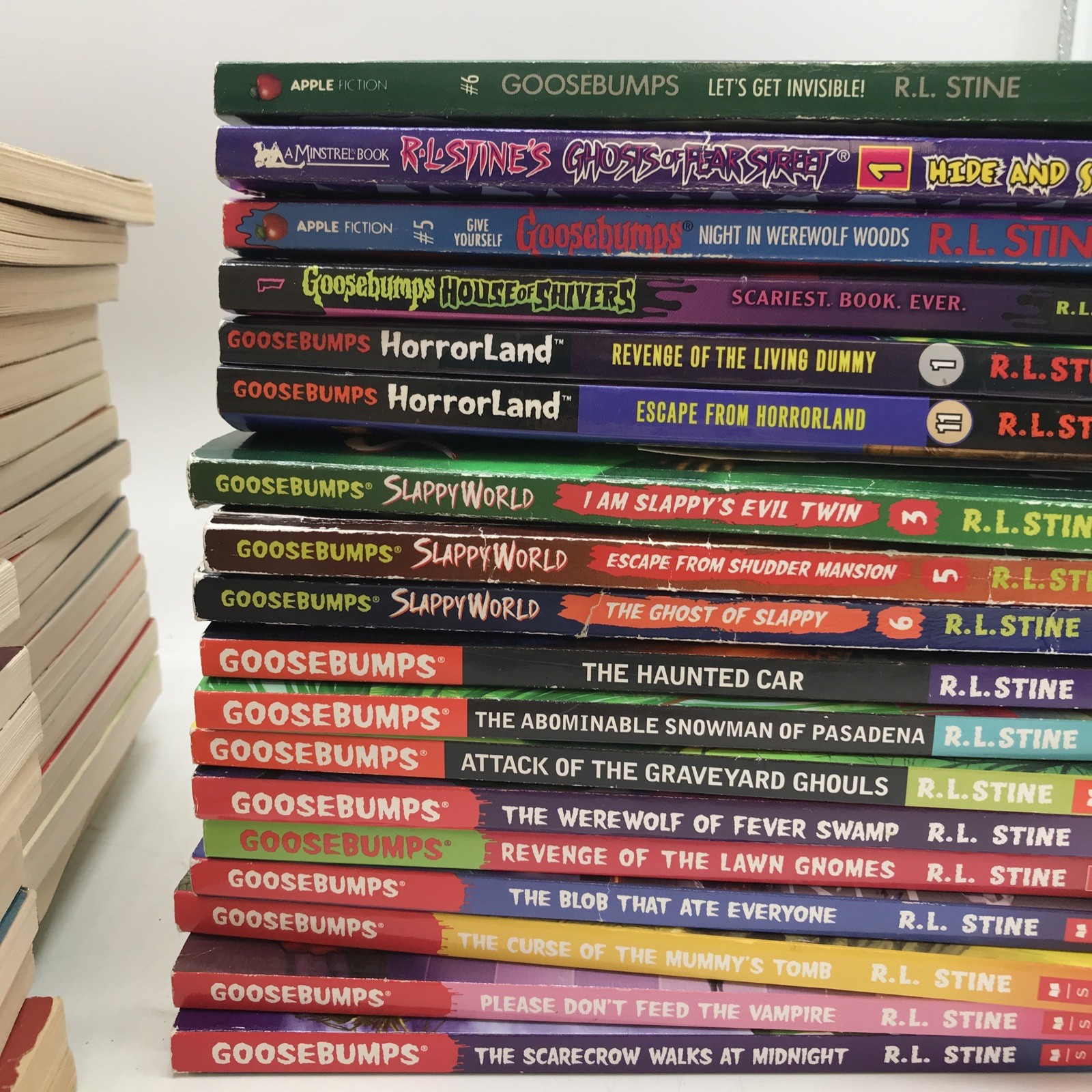 Lot of 55 Goosebumps Paperback Book Lot R L Stine Scholastic-90&rsquo;s & 2000&rsquo;s Mixed