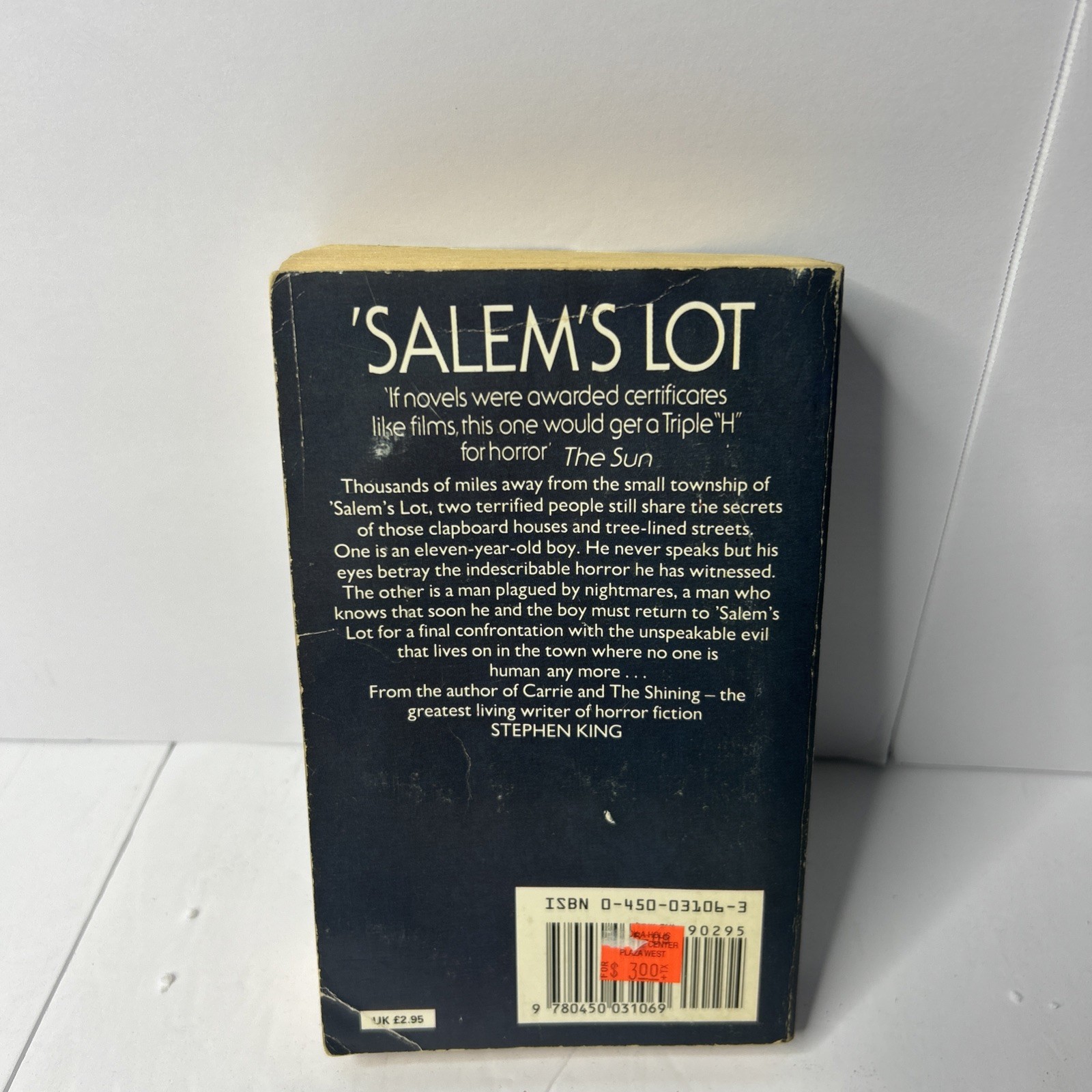 Salem&rsquo;s Lot by Stephen King (Hodder Paperback 1986) UK Printed Vampire Horror