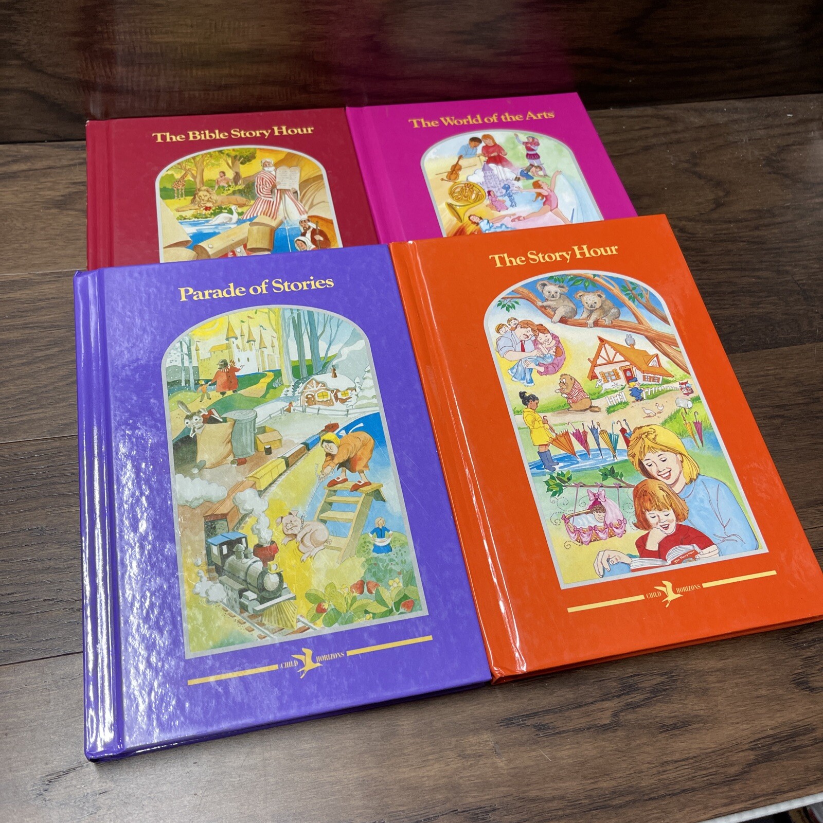 Child Horizons 4 Book Lot Vintage Hardcover Books Condition Home Schooling