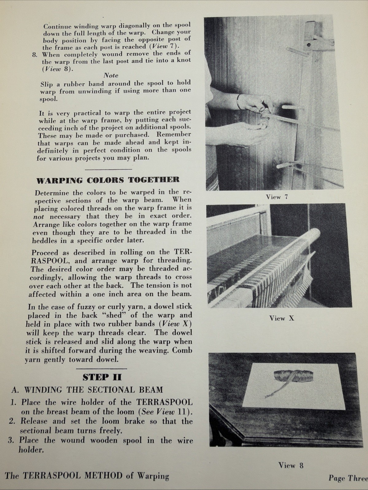 The Terraspool Method Of Warping Dorothy And Curtis Payton 1950 Quilt 16 Pages