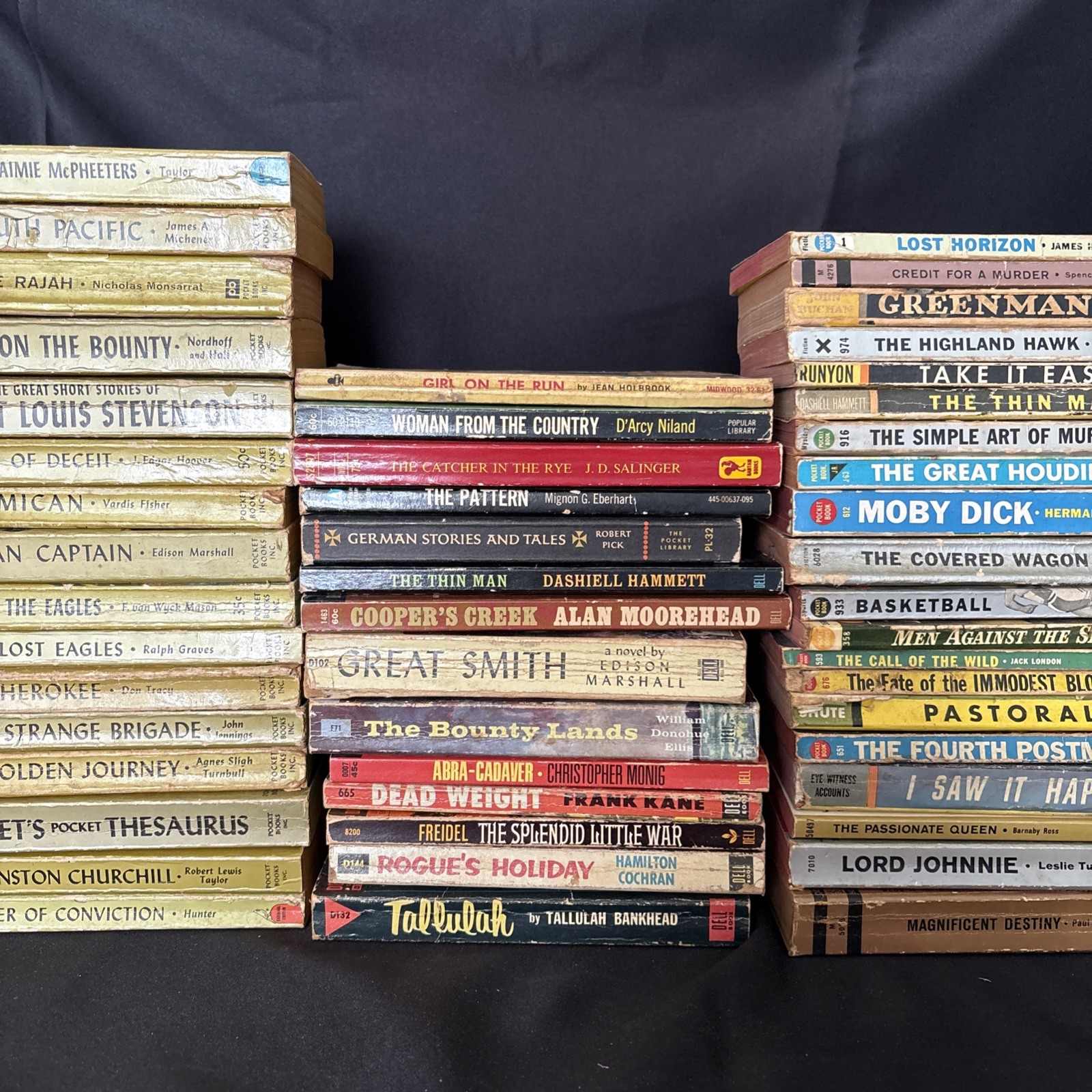 Lot~ 50 Vintage Pulp Paperbacks Crime Mystery Classic 1950s Pocket Cardinal Dell