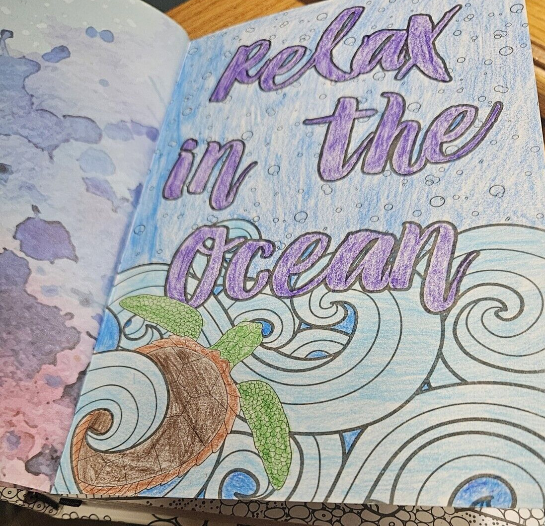 Color Me! Journal: Relax in The Ocean « Under The Sea » 6&Prime; X 81/2&Prime; Tall 160 Pages