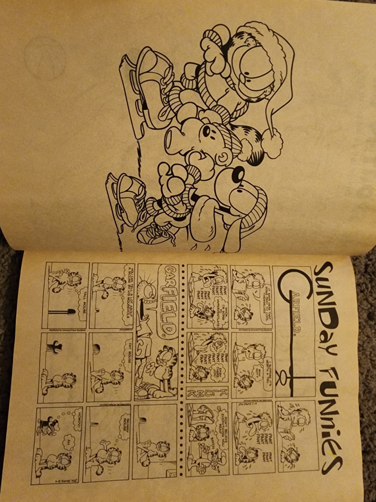 Garfield Playful Pals Jumbo Coloring & Activity Book 2003 Bendon 116 Pages VTG