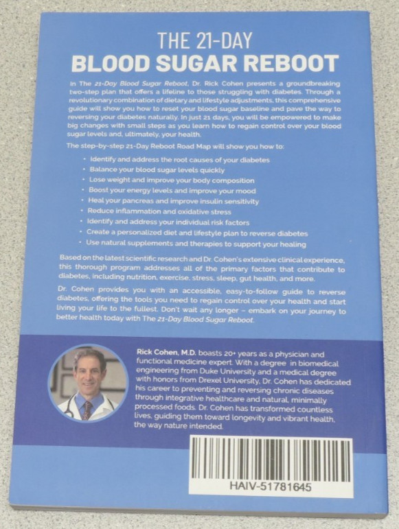 The 21-Day Blood Sugar Reboot -guide to reversing diabetes naturally Rick Cohen