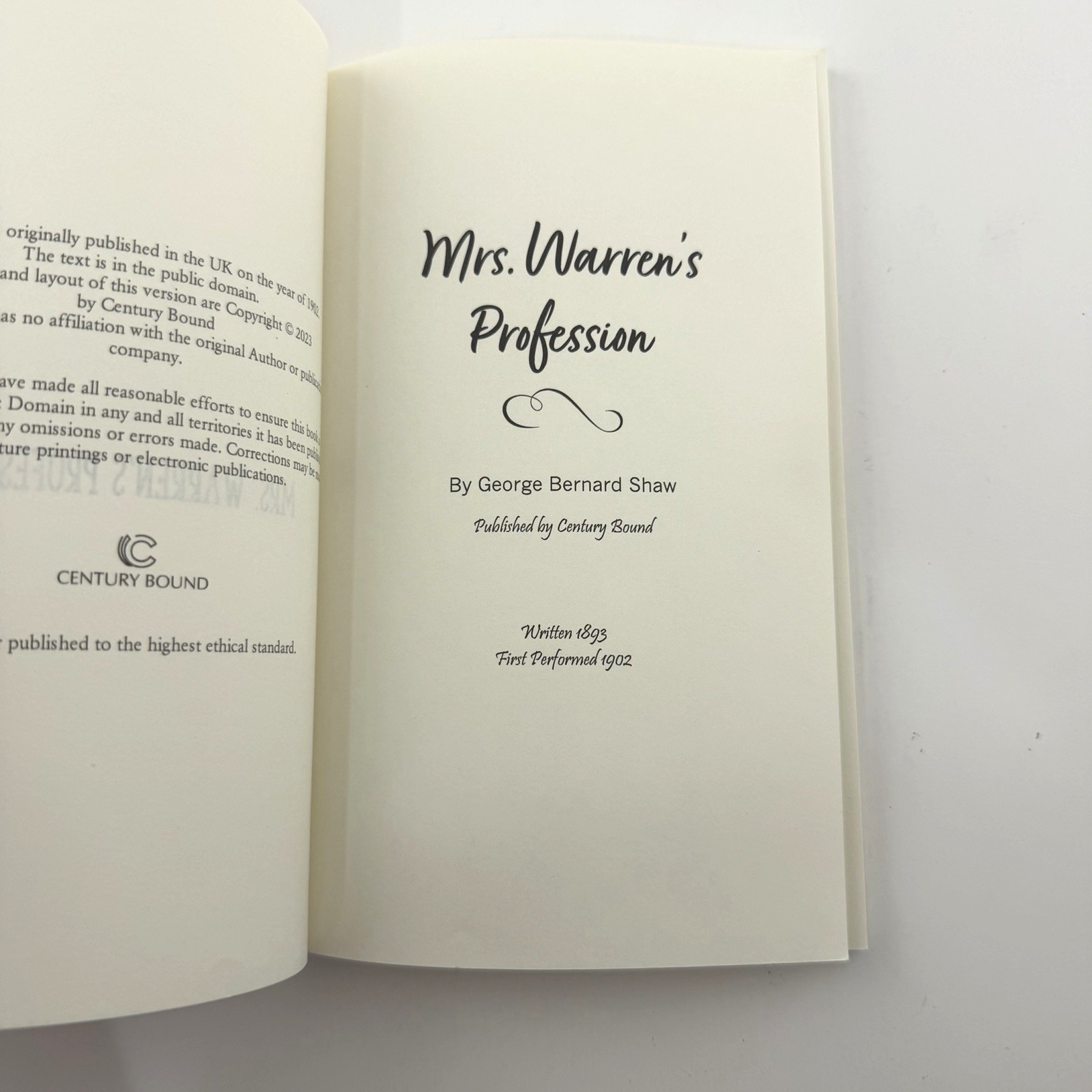 MRS. WARREN&rsquo;S PROFESSION George Bernard Shaw Century Bound PB 2023