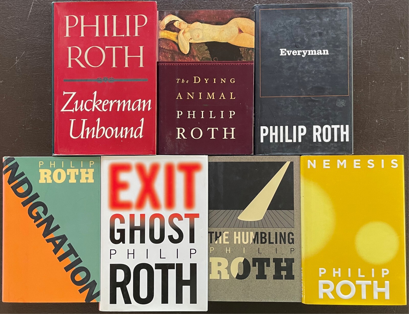 Lot of 7 Philip Roth novels 6) 1st & 1) 2nd Editions. HB w/Dust jacket. G-VGC