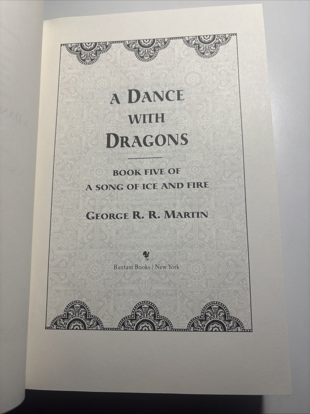 A Dance With Dragons Hardcover FIRST ED 2011 Book w/DJ By George R. R. Martin