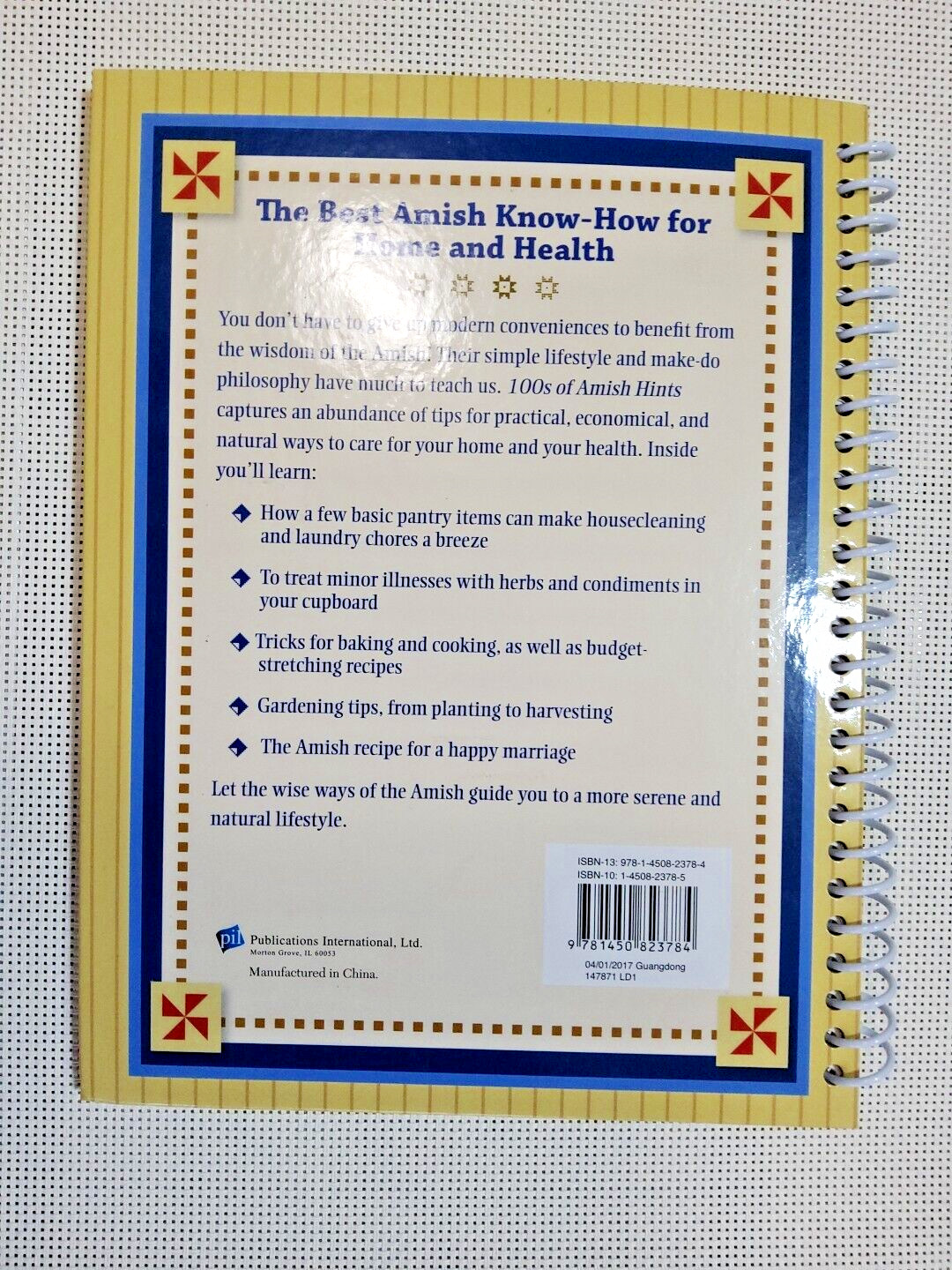 100&rsquo;s of Amish Hints Book Writing inside front flap