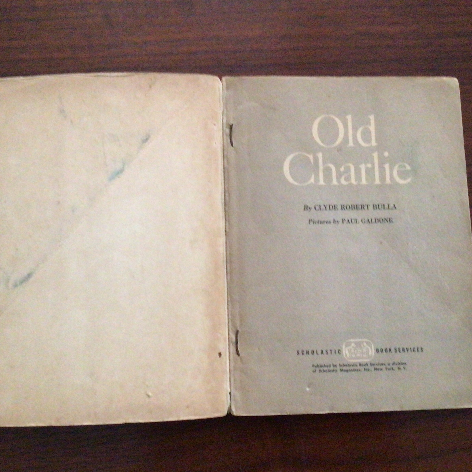 Old Charlie Vintage Paperback Clyde Robert Bulla Paul Galdone Childrens Horses