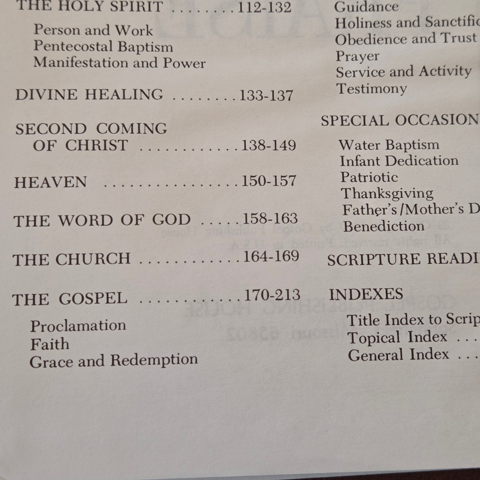 Hymns of Glorious Praise 1969 Gospel Publishing House Springfield MO Hymnal