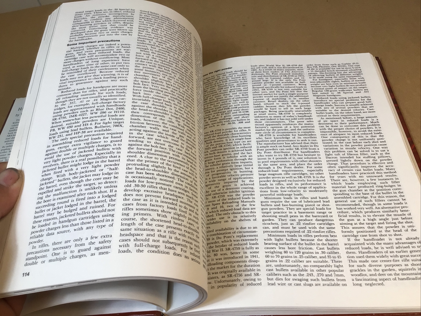 1981 HANDLOADING – A Publication of the NRA – 322 Pages With Dust Cover