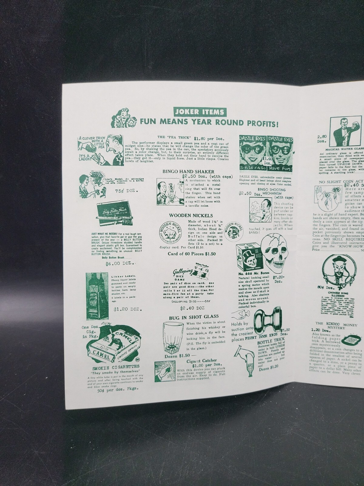 Vintage Prank Magic Booklet 4 Pages