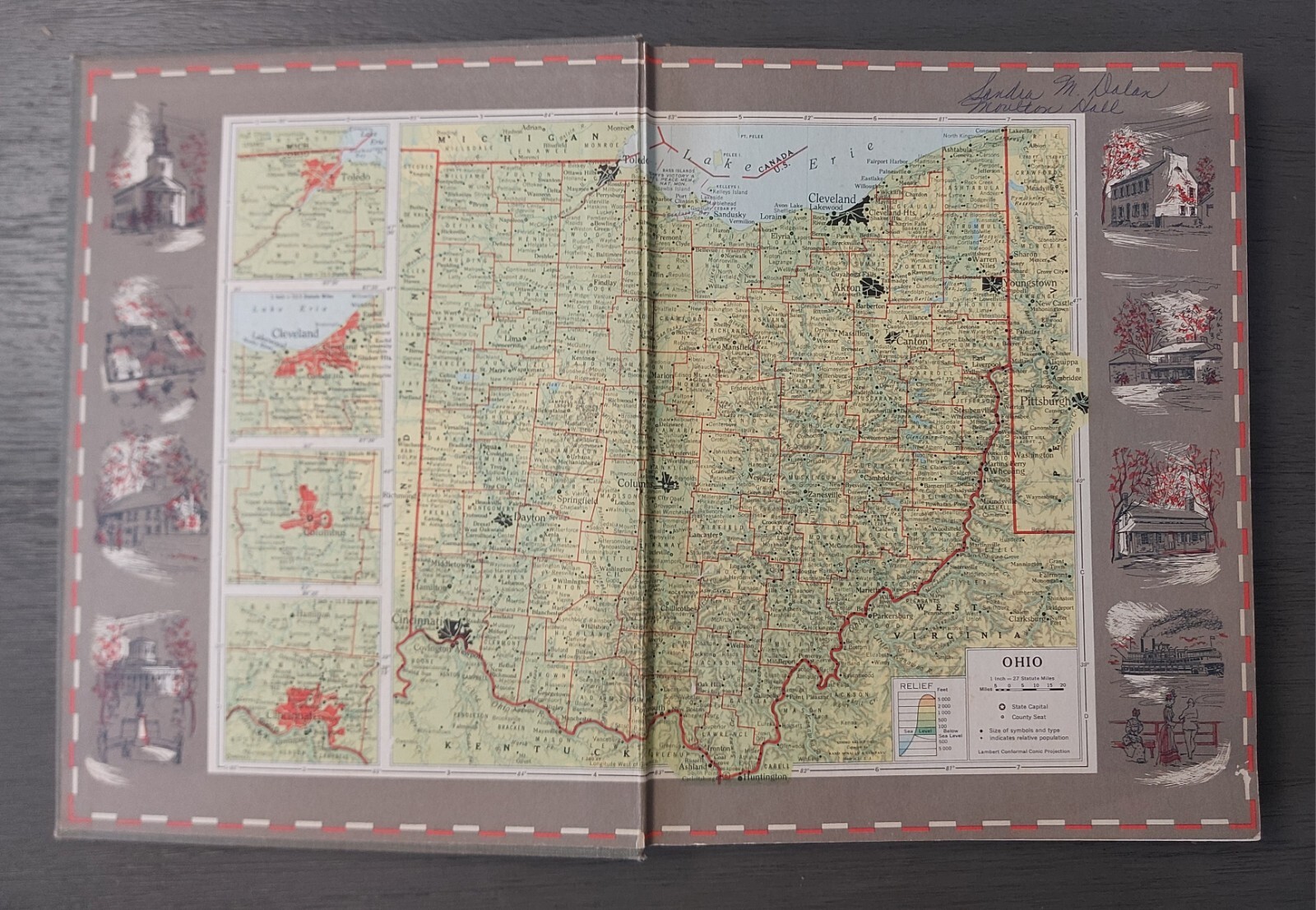 Vintage 1961 « A History of Ohio » Roseboom/Weisenburger Hardcover