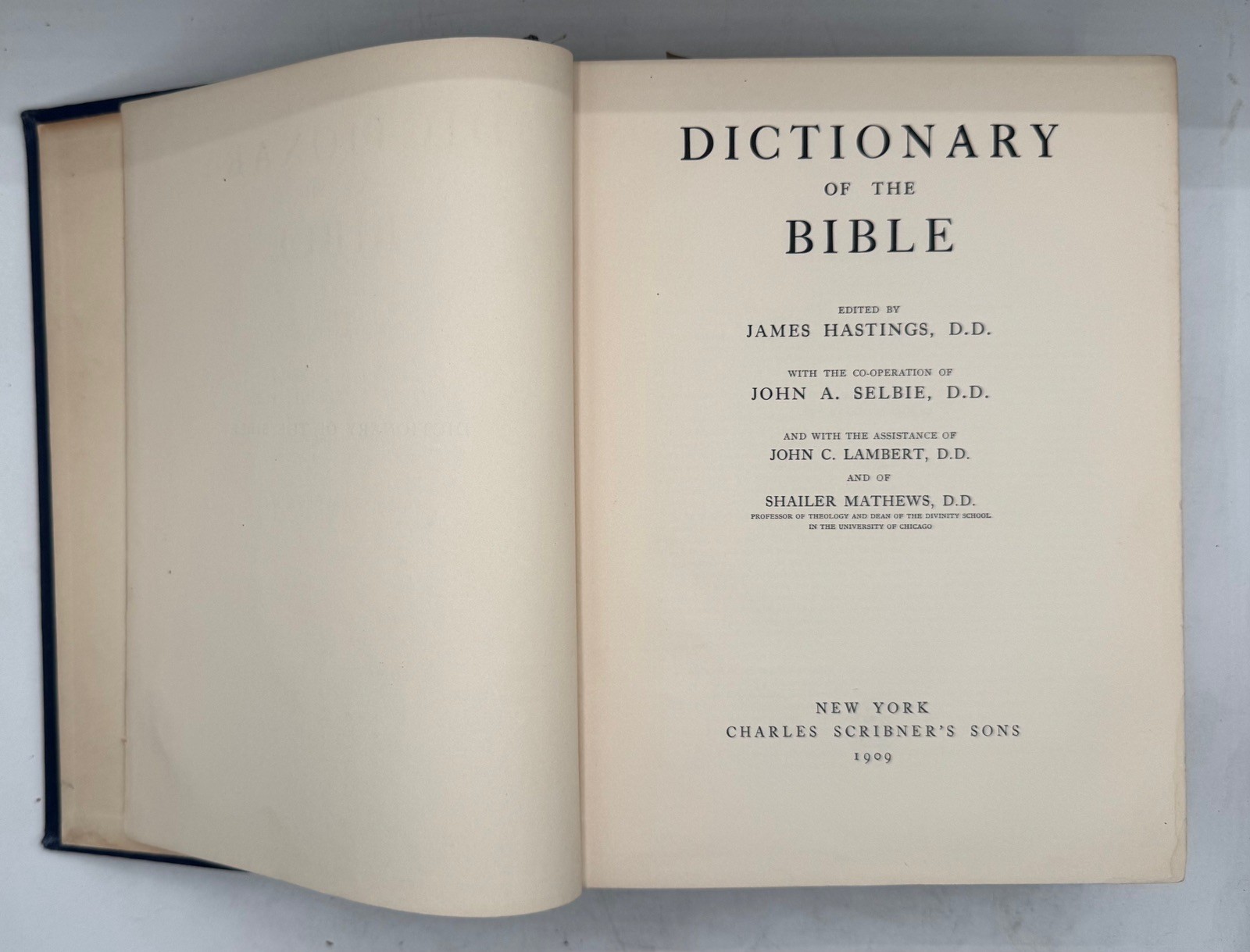 1909 Dictionary of the Bible James Hastings HC Charles Scribner&rsquo;s Sons Antique