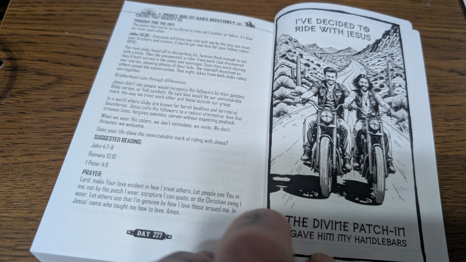 Biker Version Bible Daily Devotional ✦ Pocket Size ✦ 227 BVB Daily Devotions 🏍