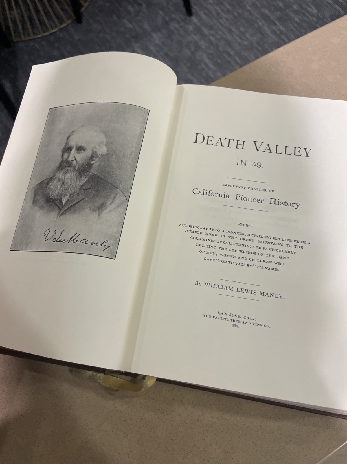 Death Valley in &rsquo;49 by William Lewis Manly Classics of the Old West 1982
