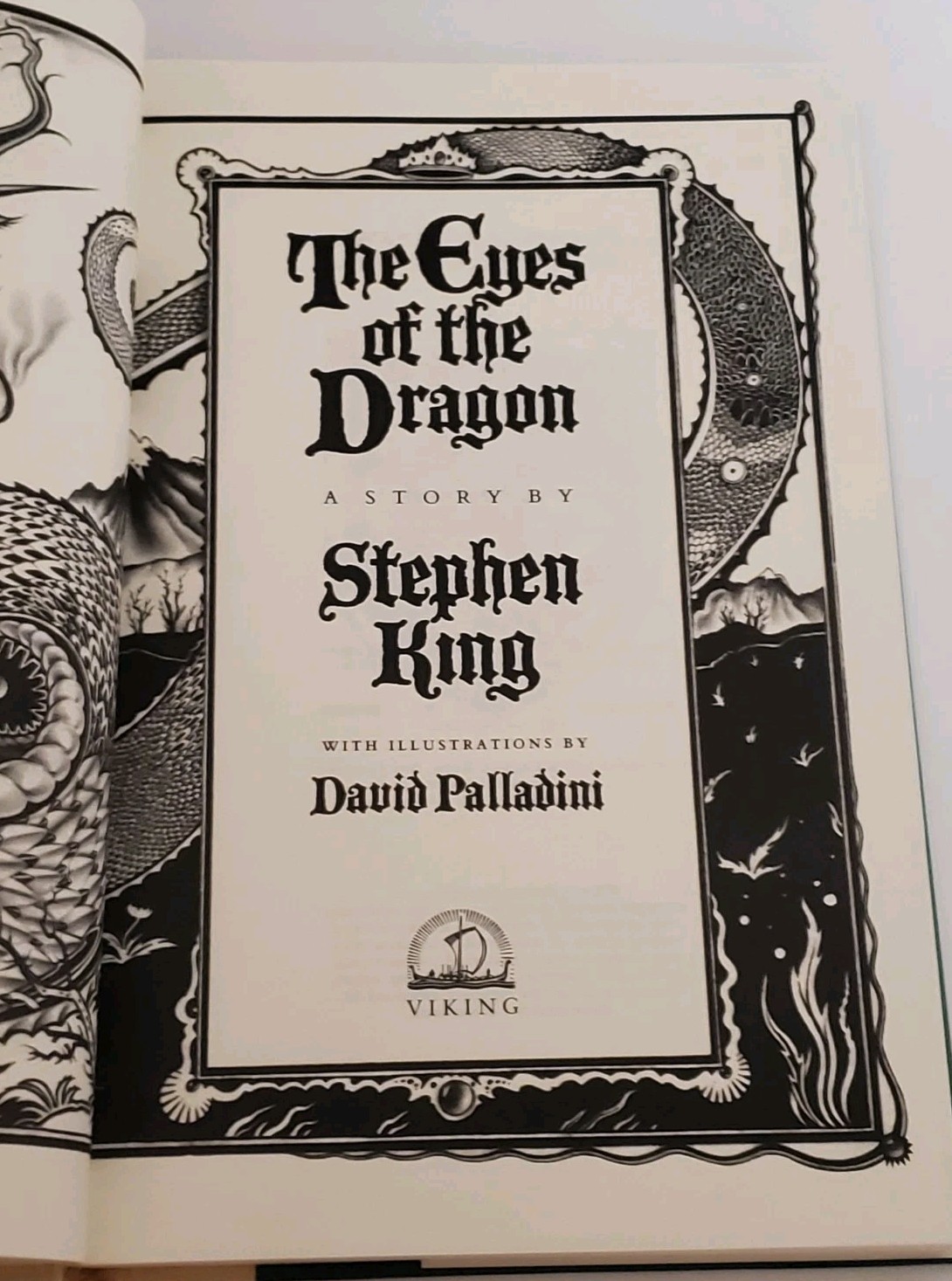 The Eyes of the Dragon Stephen King 1987 Hardcover 1st Edition EBC DJ Vtg Good