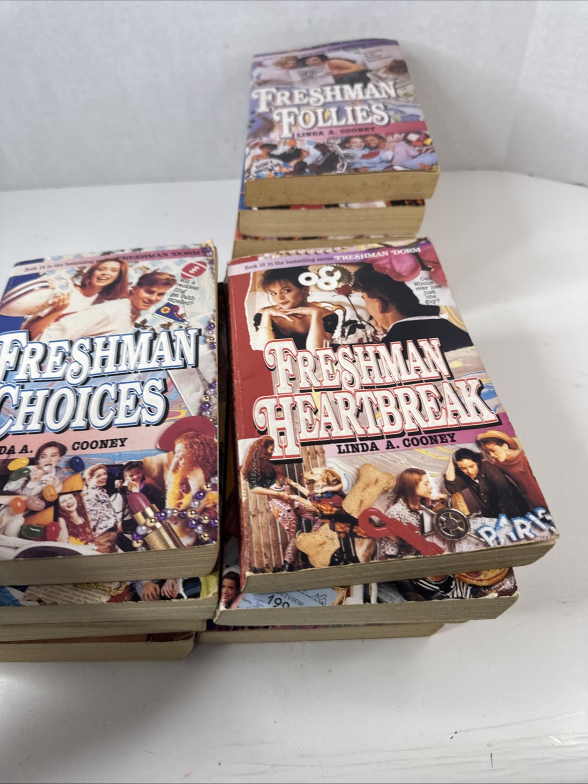 Vintage YA Freshman Dorm Series Lot of 16 Books 1990&rsquo;s Linda A. Cooney Paperback