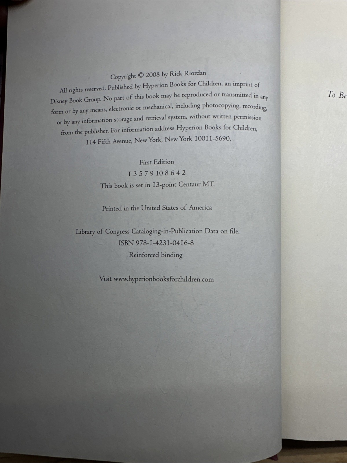 « The Battle Of The Labyrinth » Hardcover Book-Rick Riordan First Edition Signed