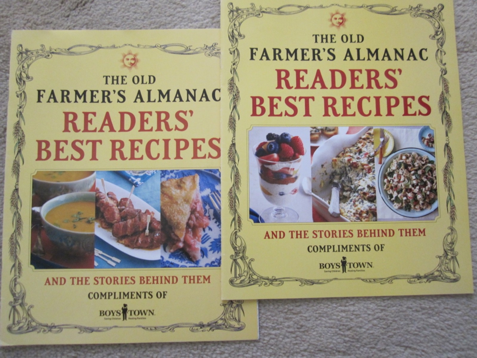 Old Farmer&rsquo;s Almanac 2023 & 2025 Readers&rsquo; Best Recipes Booklets, Boys Town Press