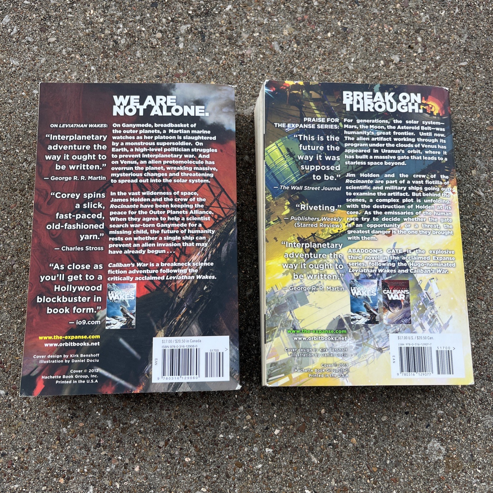 The Expanse series: Caliban&rsquo;s War and Abaddon&rsquo;s Gate Paperback Books