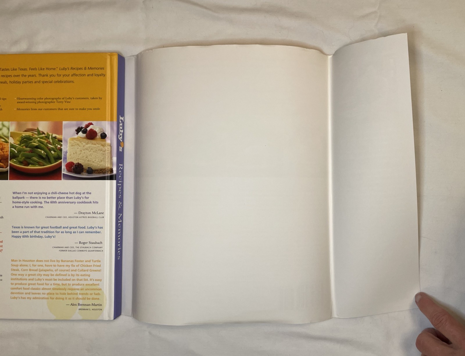 Luby&rsquo;s Recipes & Memories Favorite Dishes Stories Hardcover Cookbook 2006