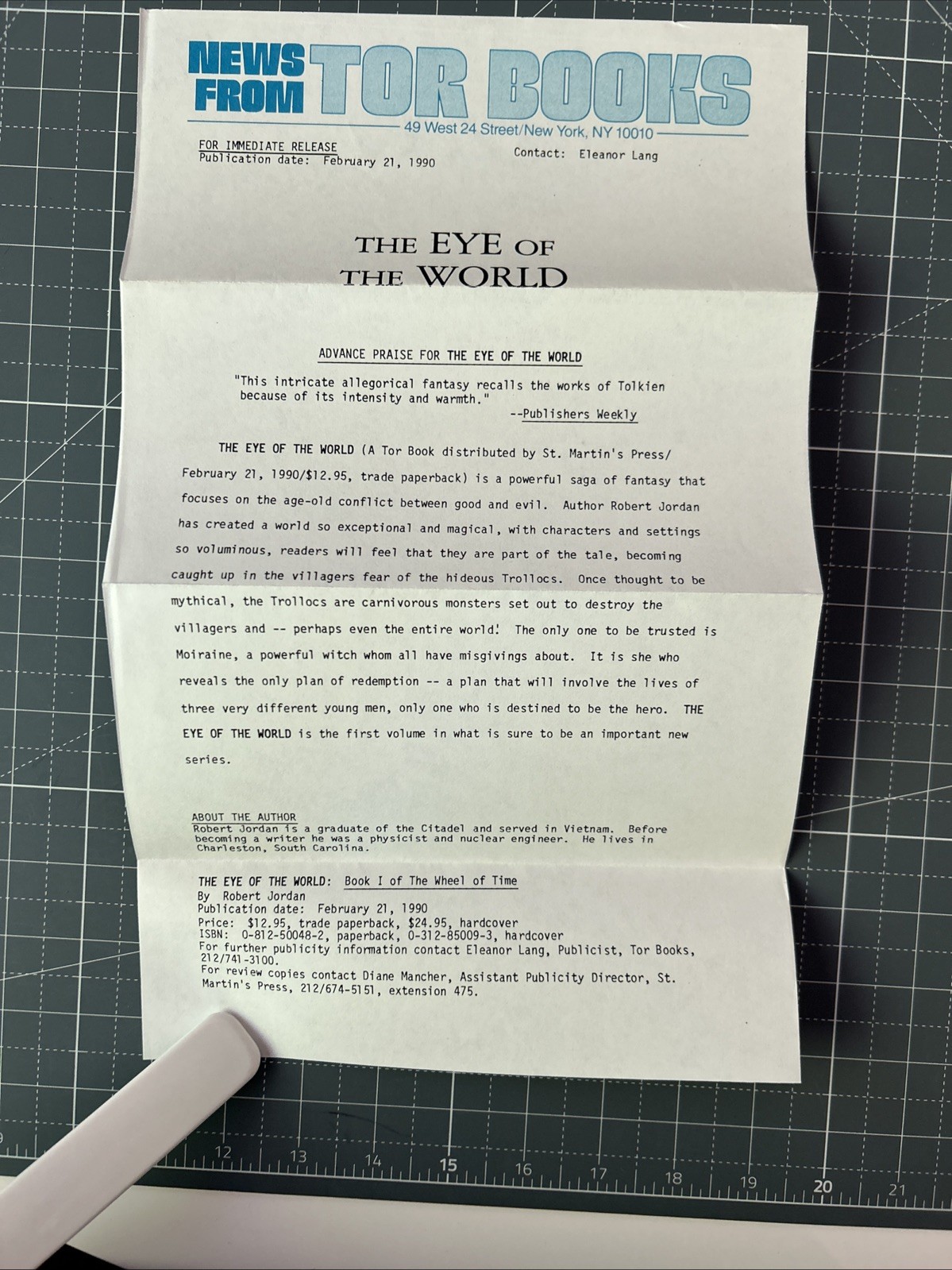 The Eye of the World – Robert Jordan 1st First Edition 1st Print – NF GRAIL