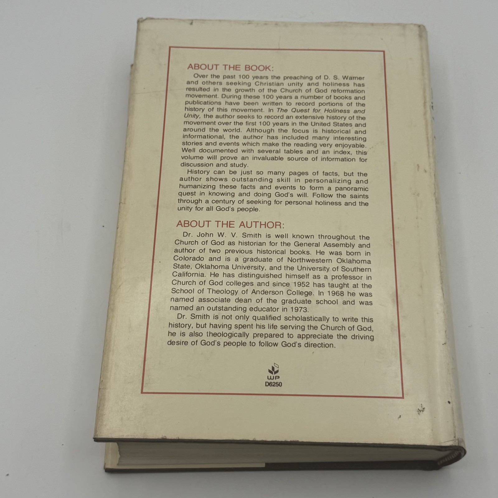 The Quest for Holiness and Unity John W. V. Smith 1980 Warner Press Christian