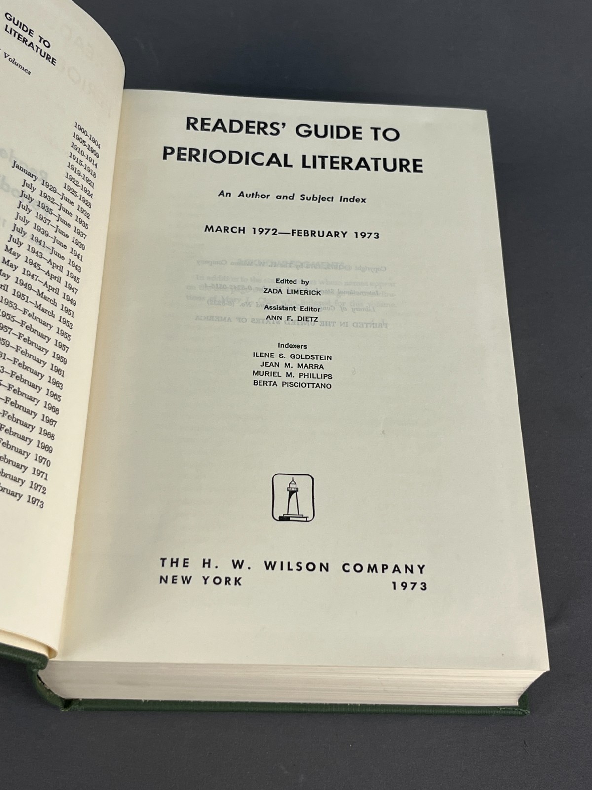 1972 -73 Reader&rsquo;s Guide to Periodical Literature Volume 32 by H.W. Wilson