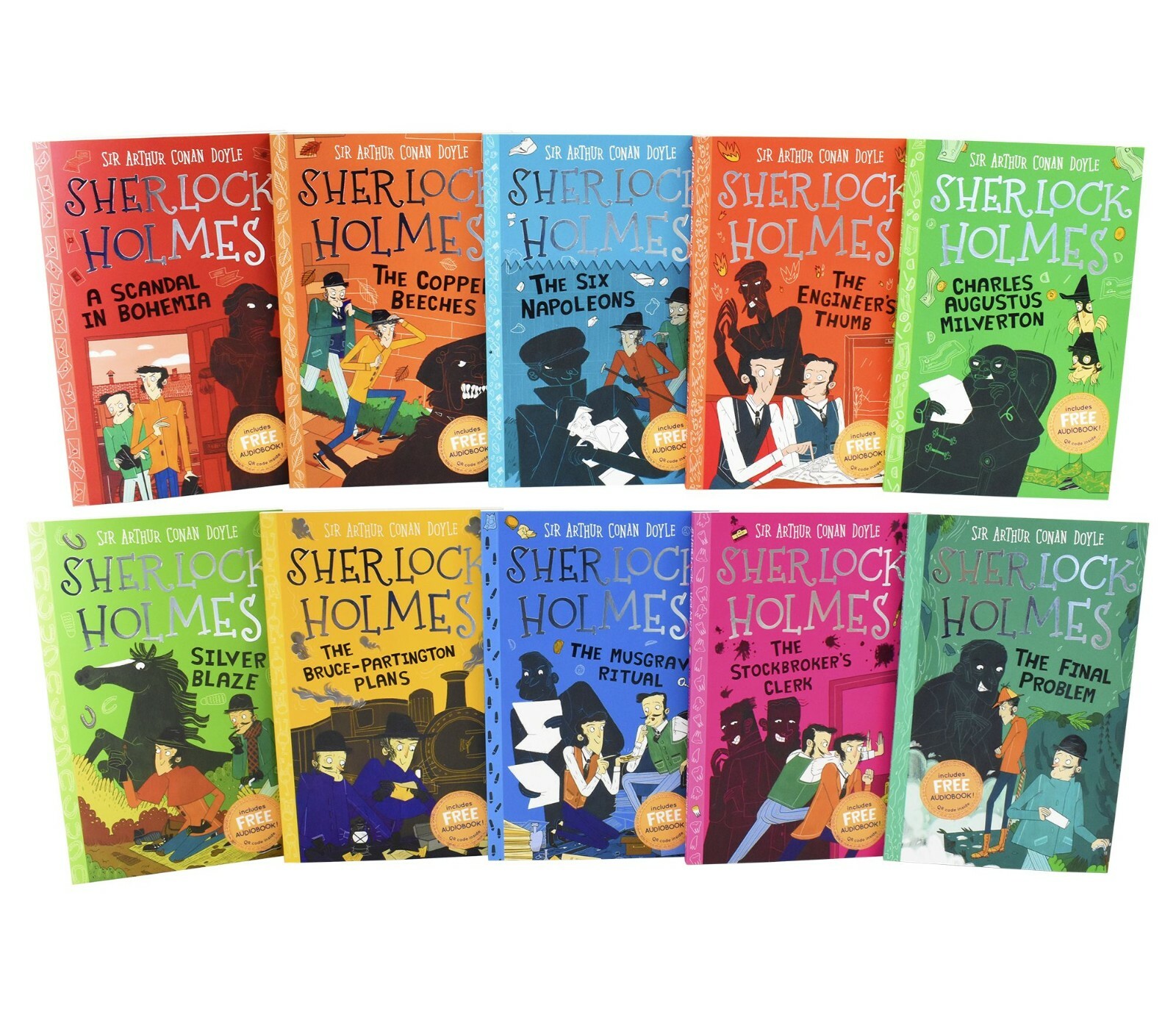 The Sherlock Holmes Children&rsquo;s 10 Books (Series 2) by Sir Arthur Conan Doyle- PB