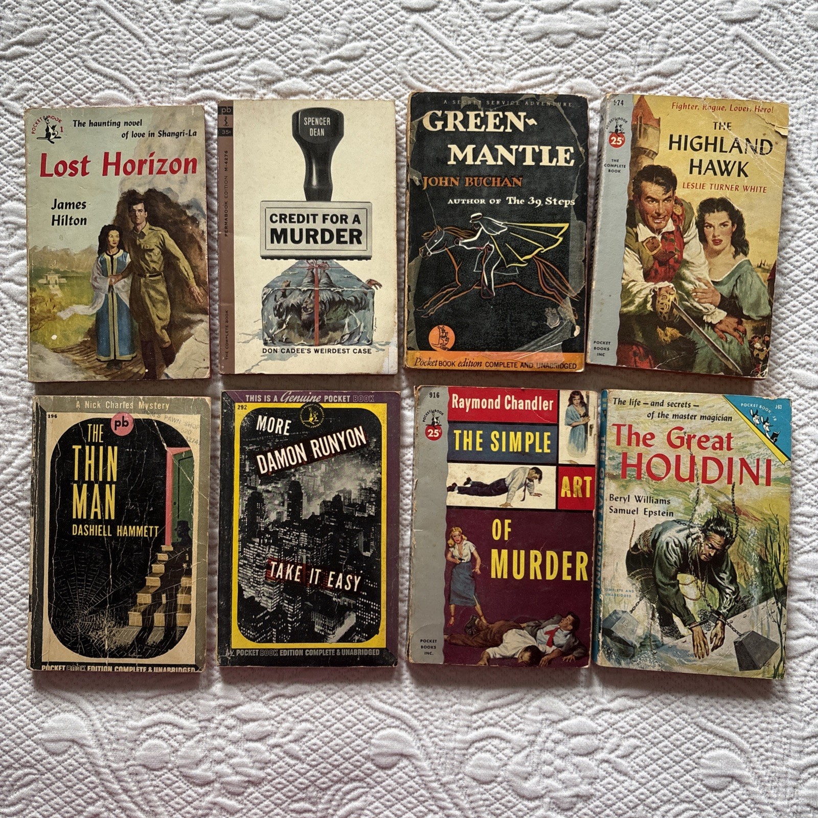 Lot~ 50 Vintage Pulp Paperbacks Crime Mystery Classic 1950s Pocket Cardinal Dell