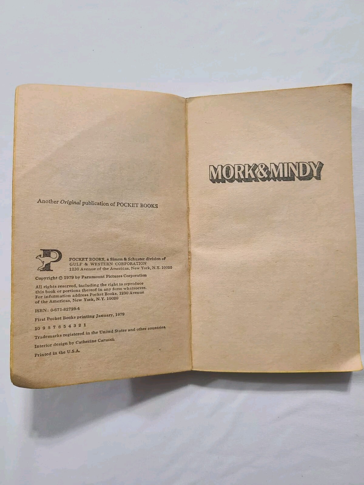 Mork & Mindy by Ralph Church Paperback w/ 16 Pages Of Photos Robin Williams Ork