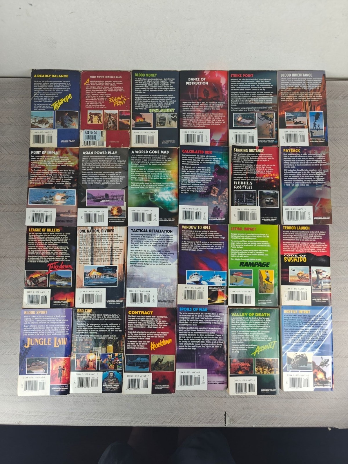 Don Pendleton&rsquo;s Mack Bolan Lot Of 44 Mass Market Paperbacks Vintage Action