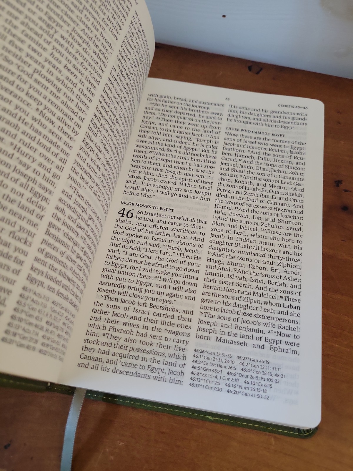 The Holy Bible New American Standard NASB Holman Olive Green Leather Touch 8.5&Prime;