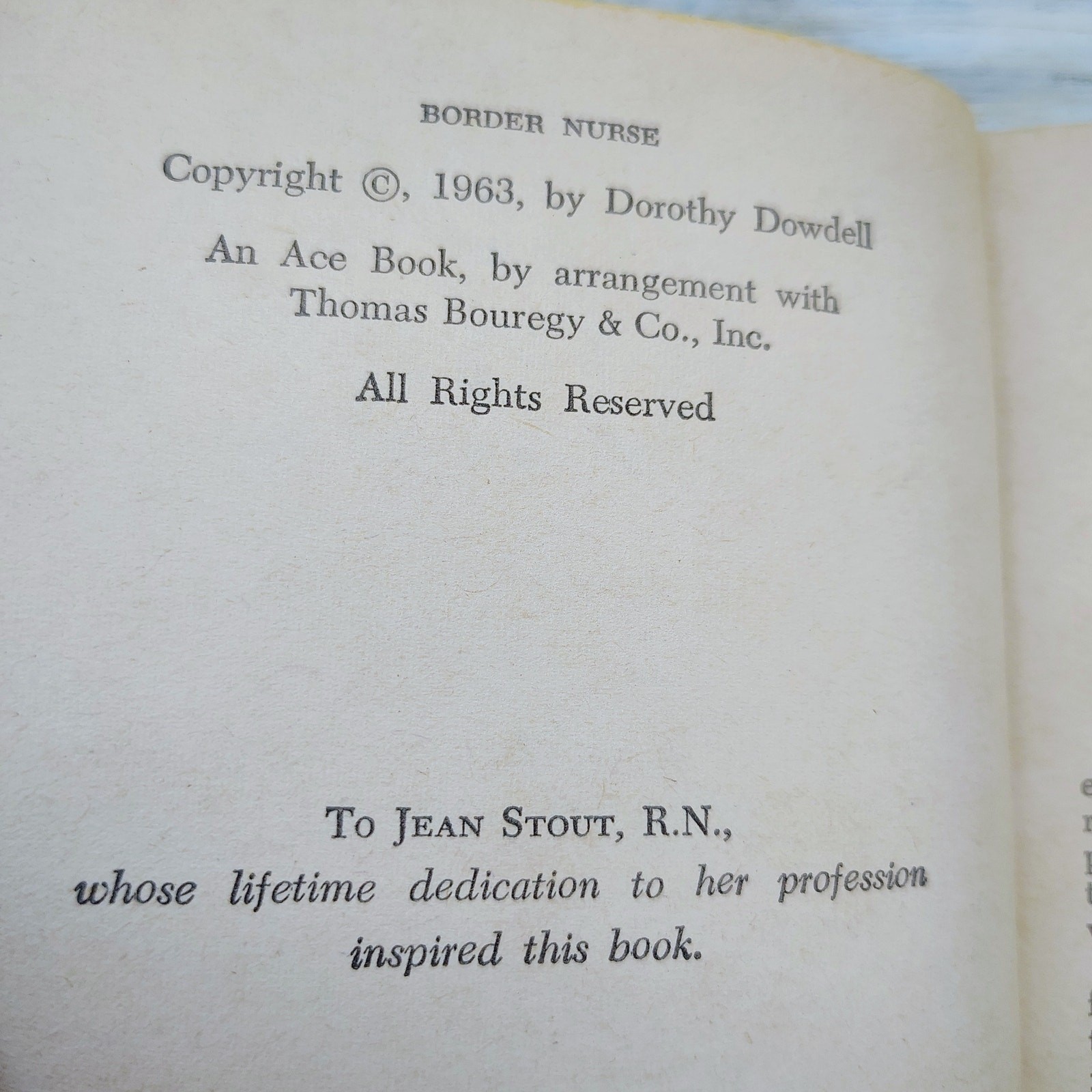 Border Nurse Medical Romance Paperback Book Dorothy Dowdell Suspense Drama 1963
