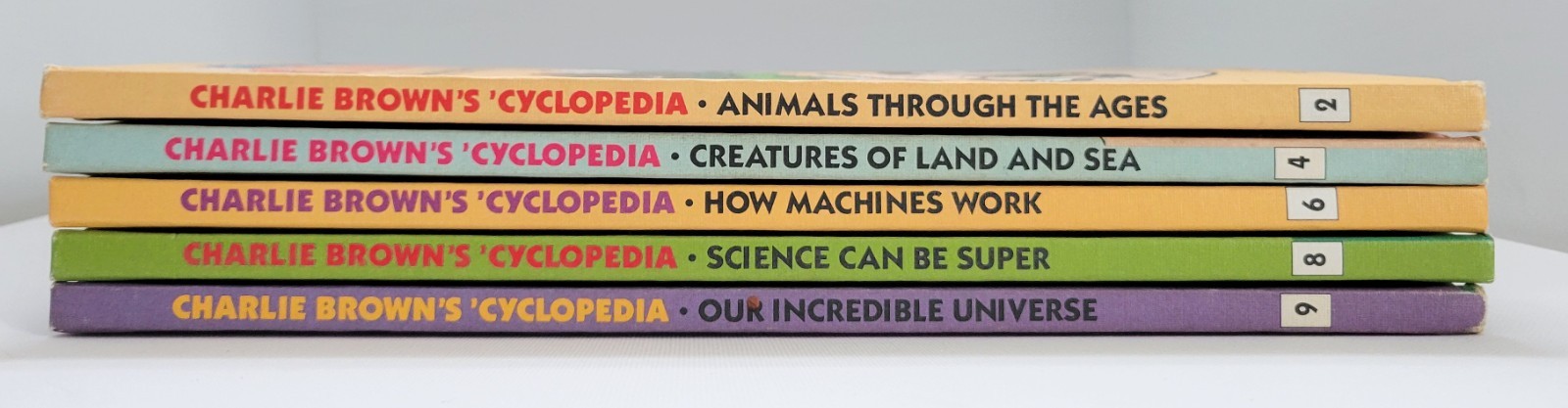 Vintage 1990 Charlie Brown&rsquo;s &lsquo;Cyclopedia HCs Lot of 5: Books 2 4 6 8 9