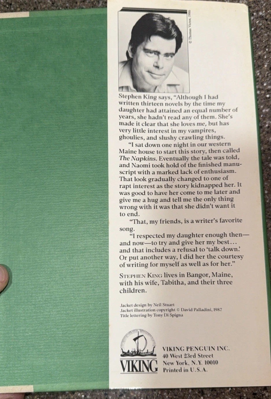 Stephen King – The Eyes Of The Dragon -FIRST EDITION FIRST PRINTING -Viking 1987