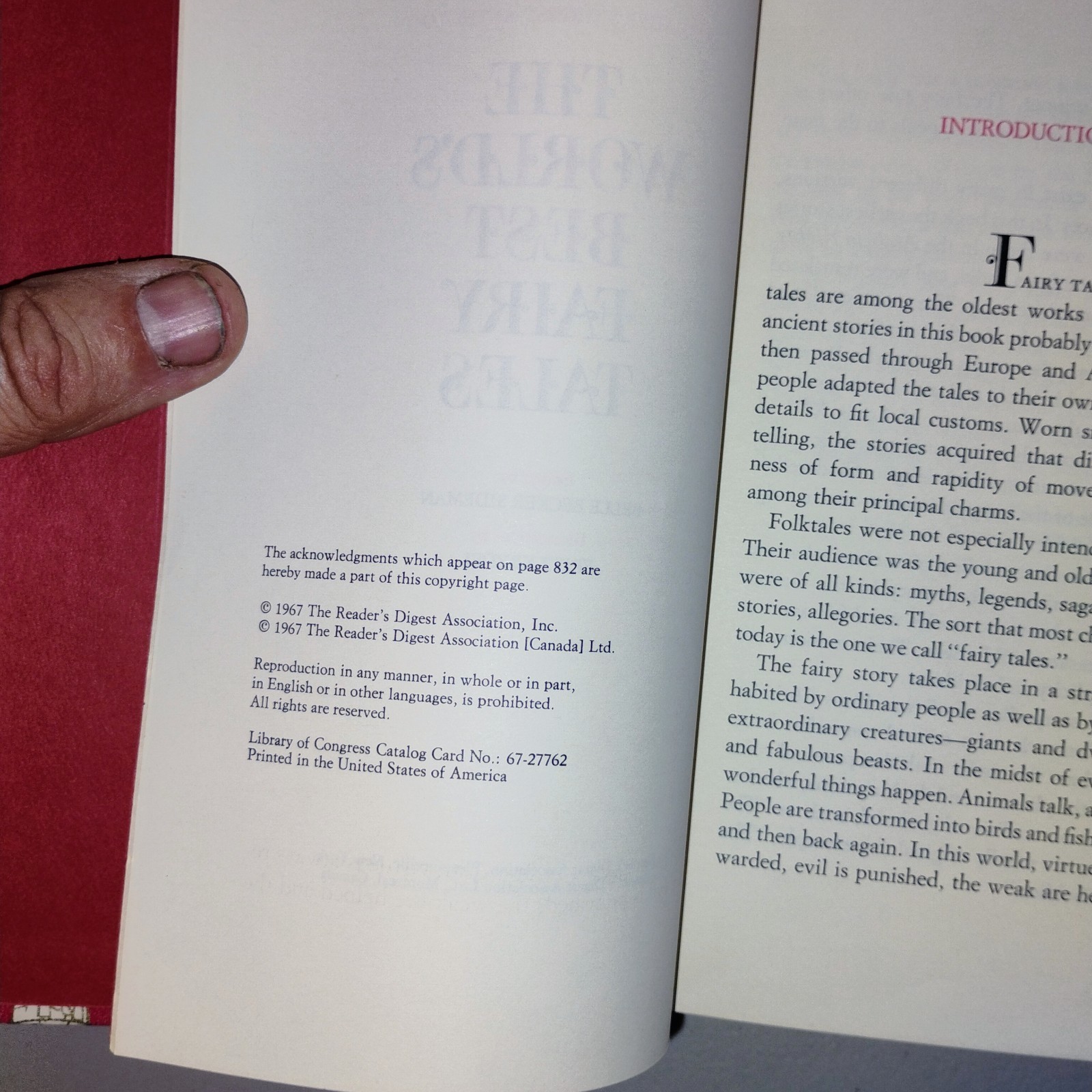 The World&rsquo;s Best Fairy Tales: a Reader&rsquo;s Digest Anthology