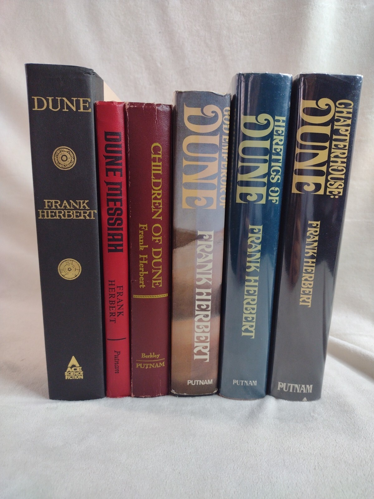 DUNE by Frank Herbert Complete Set of 6 Hardcover Mostly Putnam First Editions