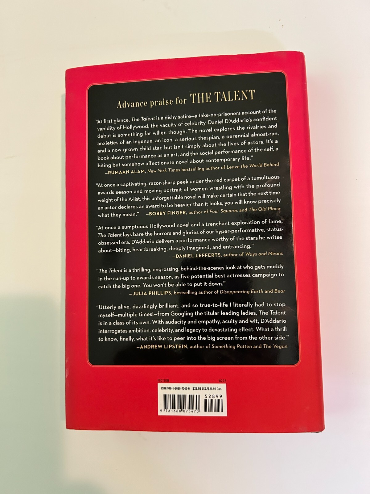 The Talent by Daniel D&rsquo;Addario [Hardback, 336 pages]