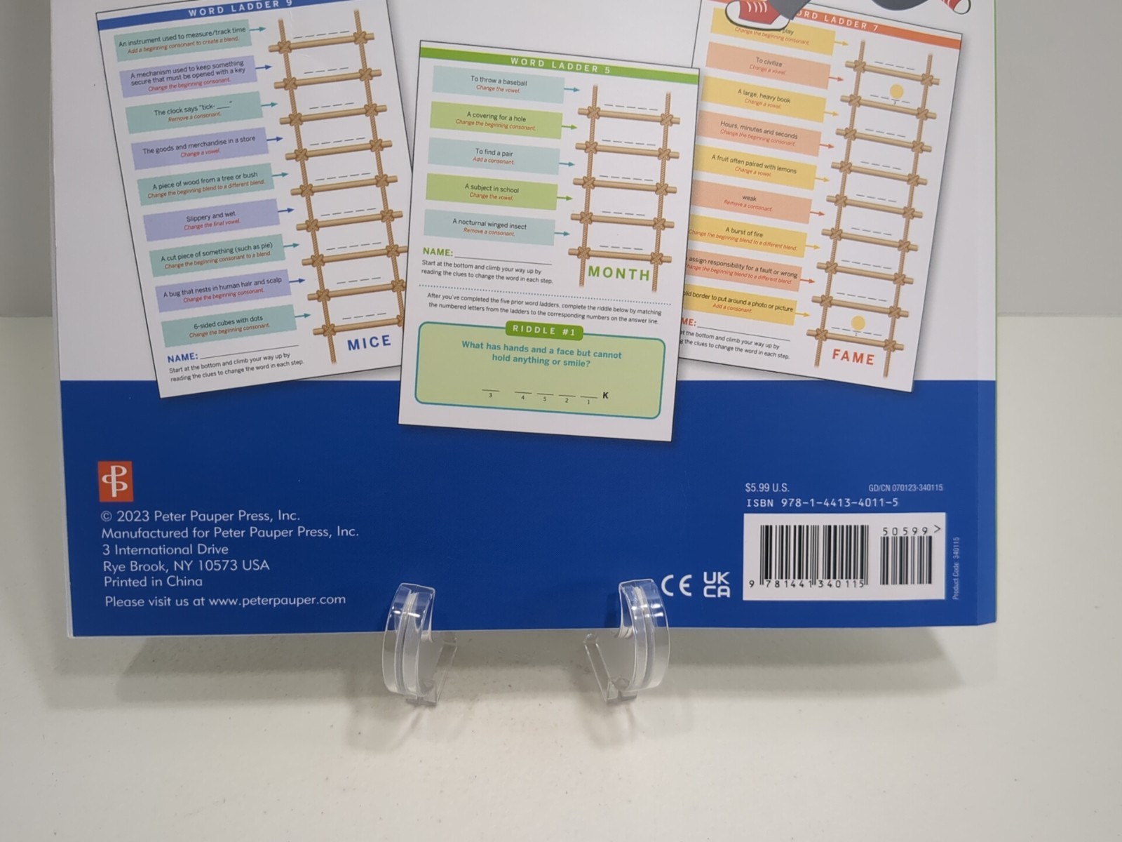 Step-By-Step Word Ladder Challenge Workbook Grades 4-5 Michelle Gajda Pre-owned