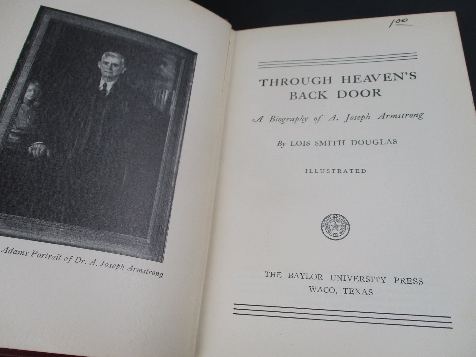 Through Heaven&rsquo;s Back Door Lois Smith Douglas 1951 Illustrated Biography Baylor
