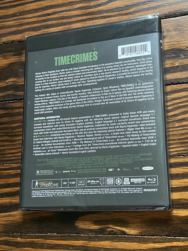NEW / Timecrimes [4K UHD + Blu-ray Set] – Nacho Vigalondo; Barbara Goenaga, Ca..