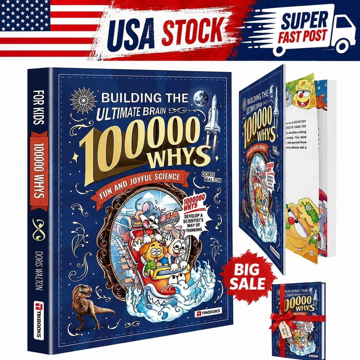 Children&rsquo;s Encyclopedia 100000 Whys Kids Book Ages 6-12 Extracurricular Reading