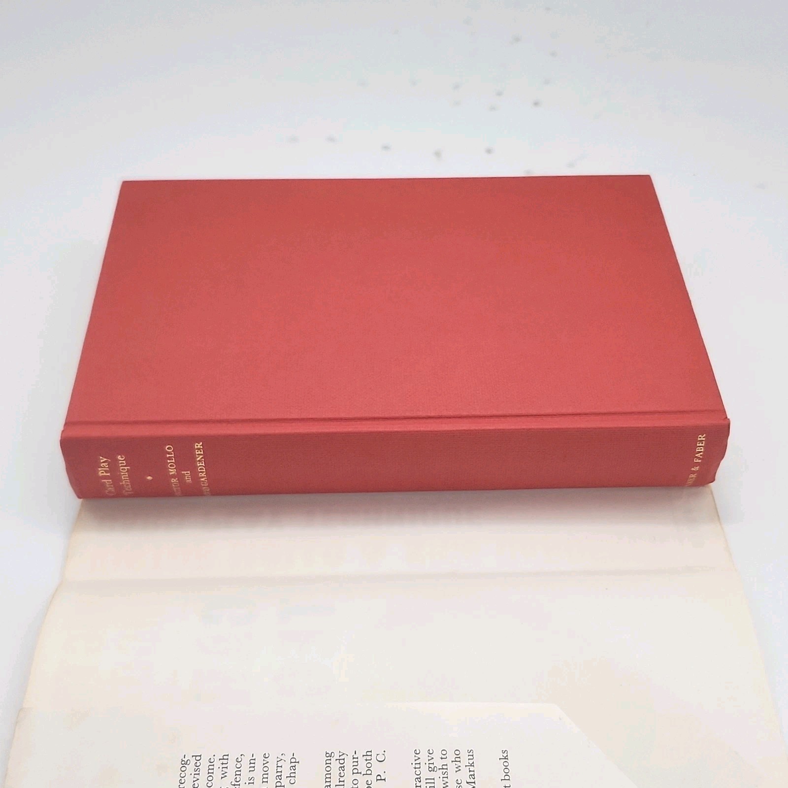 Card Play Technique by Victor Mollo & Nico Gardener Bridge Game Book Hardcover