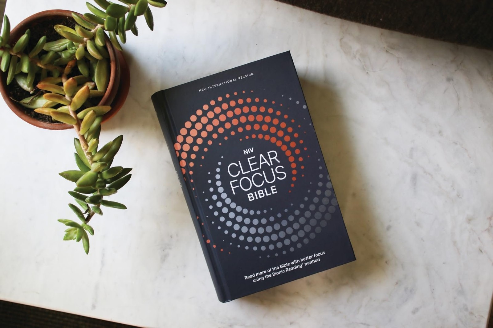 NIV, Clear Focus Bible, Hardcover, Charcoal/Copper: Read more of the Bible…